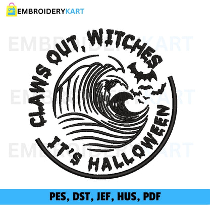 Claws out witches it's Embroidery file