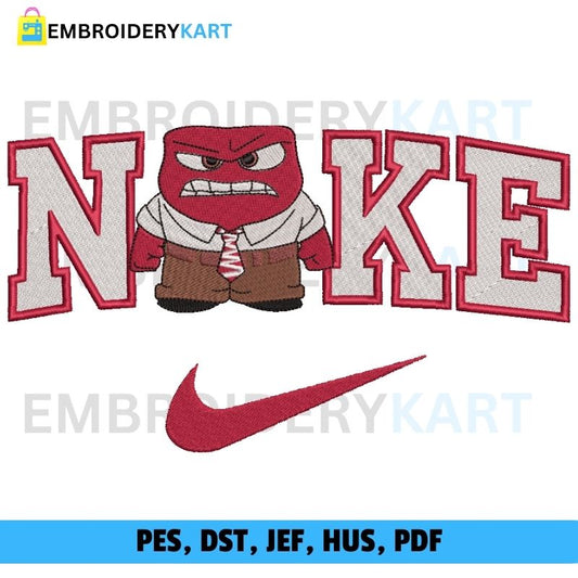 Nike Anger Embroidery File ,Inside out Movie