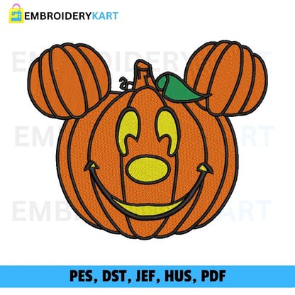 Pumpkin mickey Halloween Embroidery file