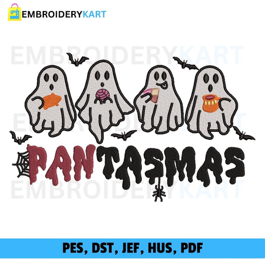 PANTASMAS Ghost Halloween Embroidery file