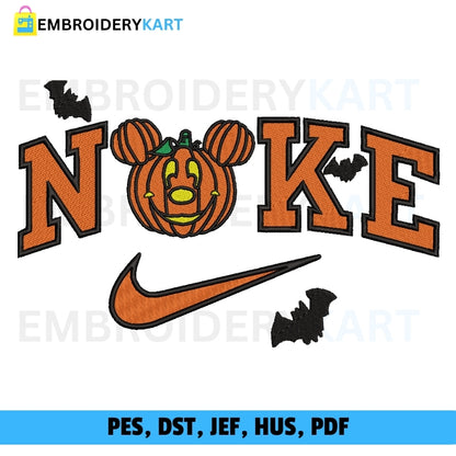 Minnie Pumpkin X Nike Embroidery file