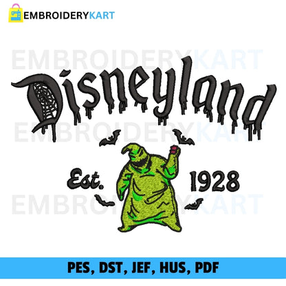 Disneyland Oogey boogey Halloween Embroidery file