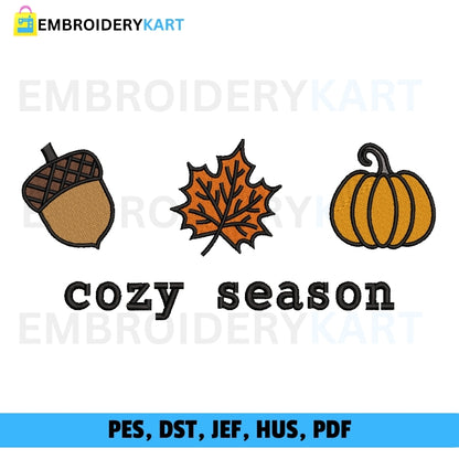 Cozy Season Halloween Embroidery file