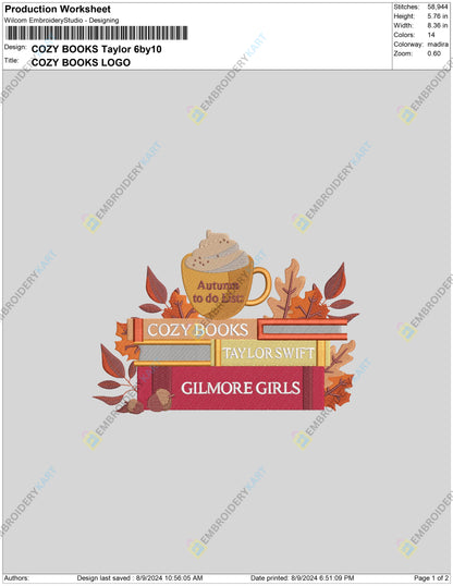 Autumn Aesthetic Stickers Halloween Embroidery file