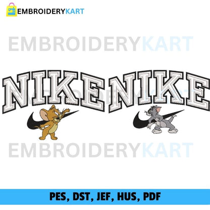 Nike Tom X Nike Jerry Embroidery Design