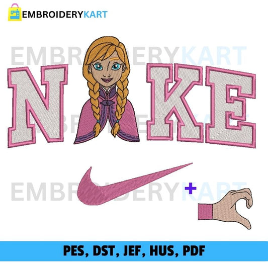 Nike Anna frozen Embroidery File