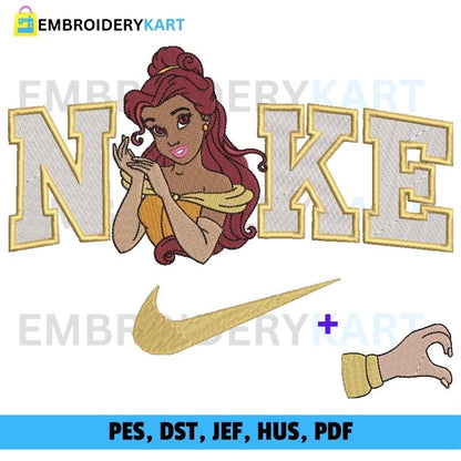 Nike Belle With hand Embroidery File