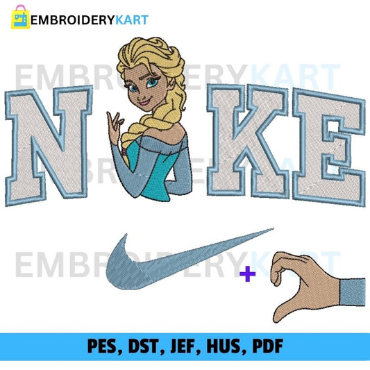 Nike X Elsa Disney Embroidery File