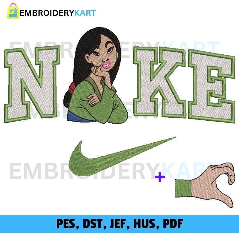 Nike Mulan with Hand Embroidery File