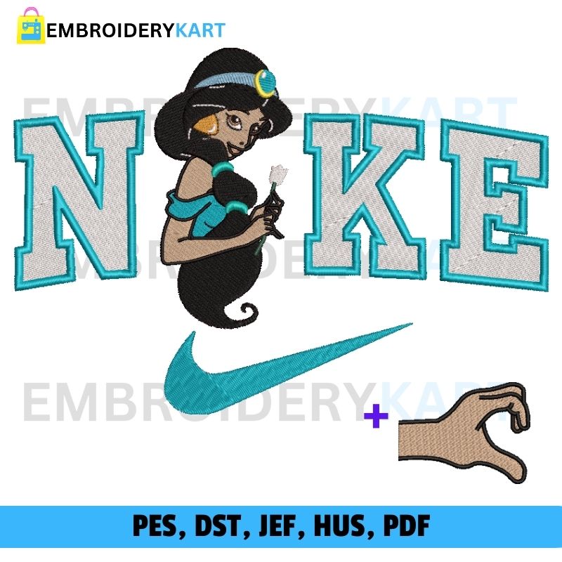 Nike Jasmine Rose Embroidery design