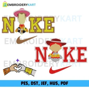 Nike Woody X Nike Jessie Toy Story Embroidery Design