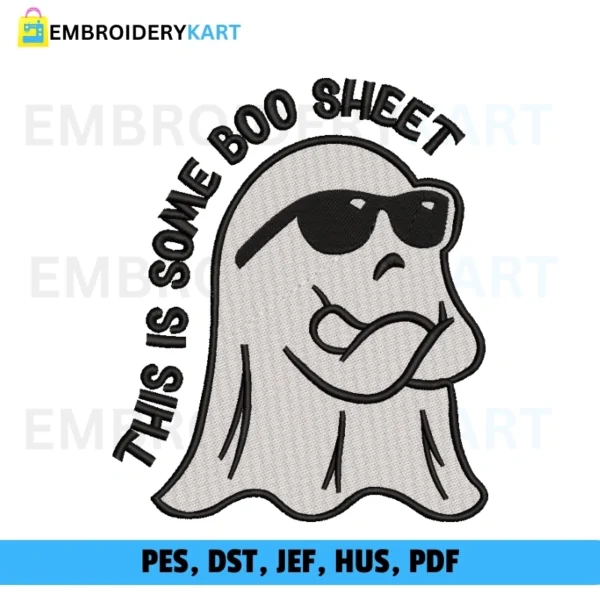 Funny Boo Halloween Embroidery file