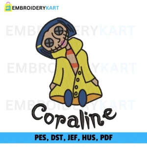 Coraline Halloween Embroidery file