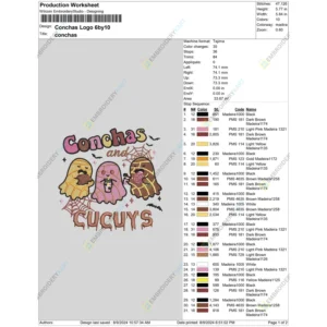 Conchas And Cucuys Spooky Halloween Embroidery file