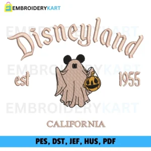 Disneyland Ghost Halloween Embroidery file