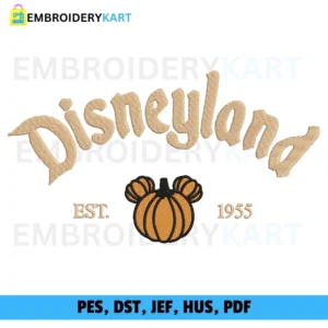 DISNEYLAND pumpkin Halloween Embroidery file