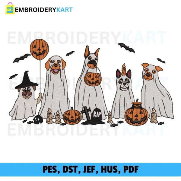 Dog Ghost Halloween Embroidery file