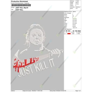 Michael Myers No Lives Matter Halloween Embroidery file