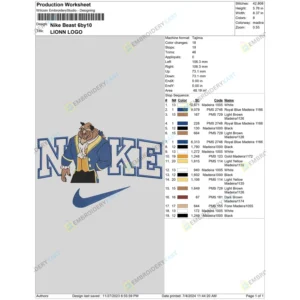 Nike Beast Embroidery file