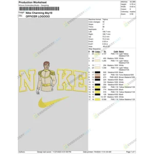 Nike Prince Charming Embroidery file