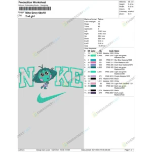 Nike Envy Embroidery File