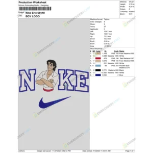 Nike Princess Eric Embroidery File