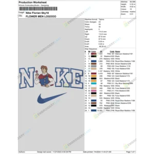 Nike Florian Embroidery File