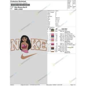 Nike X Moana Embroidery File