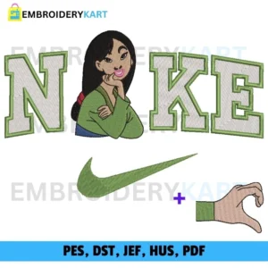 Nike Mulan with Hand Embroidery File