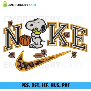 Nike Snoopy Halloween Embroidery file