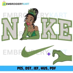 Nike X Tiana Embroidery File, Princess Tiana