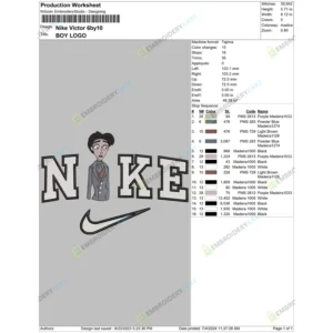 Nike Victor Embroidery File