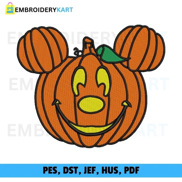 Pumpkin mickey Halloween Embroidery file