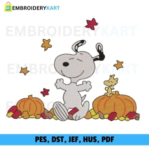 Snoopy Fall Halloween Embroidery file