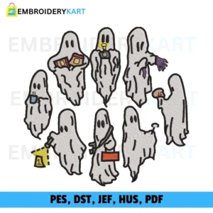 Ghost character Embroidery file