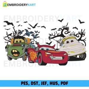 Cars Halloween Embroidery file