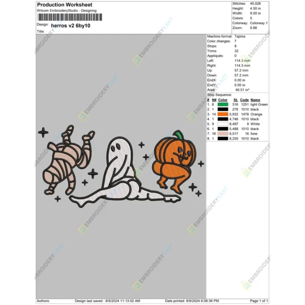 Funny Halloween Retro Pumpkin Embroidery file