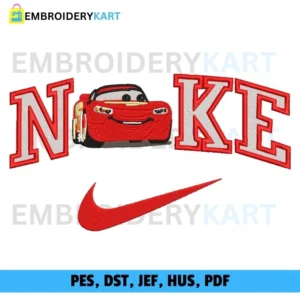 Nike X Lightning McQueen Embroidery Design