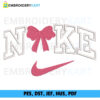 Nike Bow Embroidery Design,