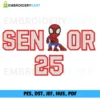 Senior 25 Spider Embroidery Design
