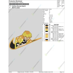Zenitsu Swoosh 6by10