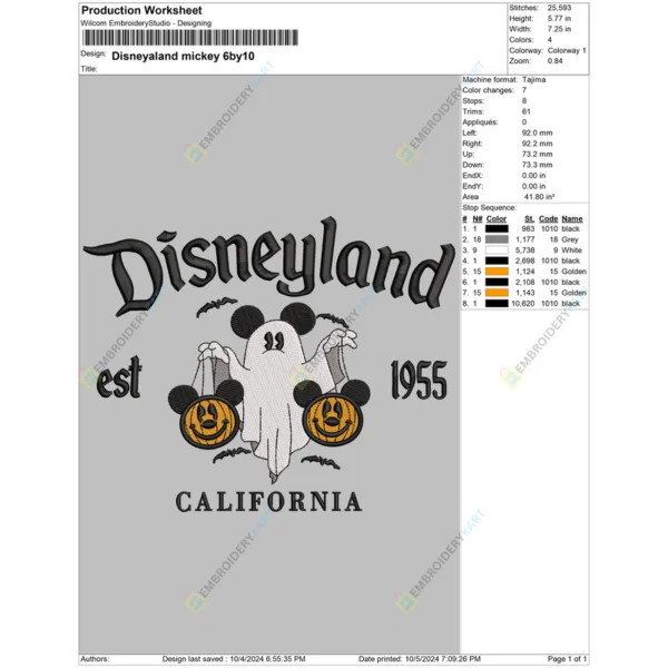 Disneyaland mickey 6by10