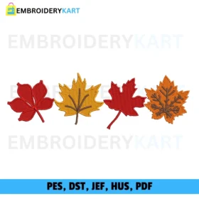 Fall flower Halloween Embroidery design