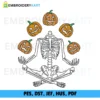 Pumpkin Skeleton Halloween Embroidery design