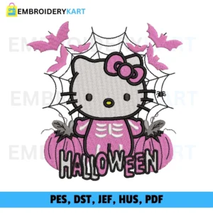 halloween kitty Embroidery design