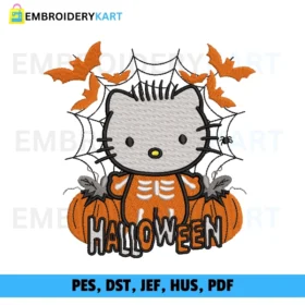 Hello Kitty boy Halloween Embroidery design