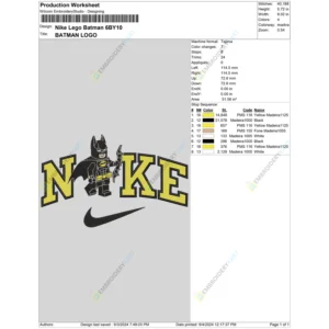 Nike Lego Batman 6BY10