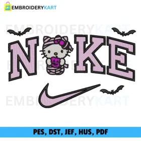 Nike Mummy Hello Kitty Halloween Embroidery design