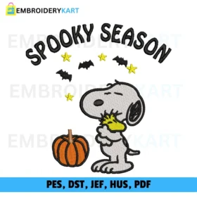 Sppoky season snoopy Halloween Embroidery design
