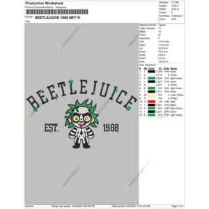 BEETLEJUICE 1988 6BY10